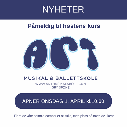 NY TIMEPLAN HØSTEN 2026